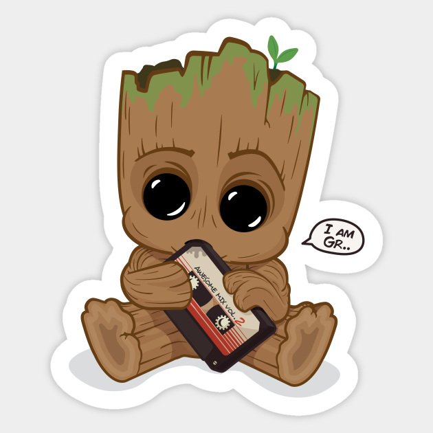 I am GROOT Groot Sticker TeePublic